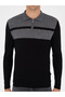 Black Slim Fit Polo Neck Zippered Knitwear Sweater 50293786-Vr046 - 6