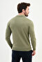 Plain Slim Fit Polo Neck Men's Knitwear Sweater Khaki - 11501.24K - 4
