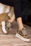 Orthopedic Hidden Heel Lacing Sole Stone Hidden Heel Leather Powder Light Sports Shoes Sneaker - 4