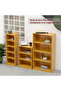 Wooden Storage Display Shelves 5-Tier Freestanding, Light Walnut - 3