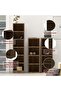 Wooden Storage Display Shelves 4-Tier Freestanding, Box Shelves, Zabrano - 4