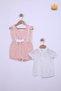Babyhola Baby Girl Salmon Salopet Shirt 2 Piece Set 12711 - 6