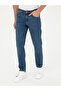 Navy Blue Slim Fit Cotton Blended Jean Trousers 50293279-Vr033 - 2