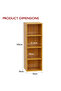 Wooden Storage Display Shelves 4-Tier Freestanding, Box Shelves, Light Walnut - 6