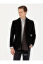 Black Slim Fit Wool Blended Sports Jacket 50270156-Vr046