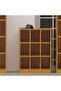 Wooden Display Shelves with 9 Storage Compartment, Freestanding, Light Walnut - 5