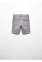 Slim fit kot bermuda şort - 4