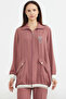 Sementa 76326 Shawl Collar Zippered Crepe Suit - 2