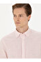 Salmon Slim Fit 100% Cotton Striped Shirt 50253923-Vr047 - 2