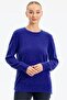 Pearl detailed knitted tunic cobalt blue