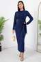 Side Tie Slit Model Dress Dks1136 - 4