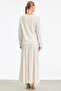 Ecru Color Glitter Skirted Rayon Suit - 4