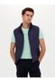 Navy Blue Thin Quilted Coat Vest 50266336-Vr033
