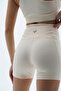 Aero Motion - Beige High Waist Push-Up Recovery Shorts Leggings - 2