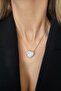 Stainless Steel Spread Heart Jewelled Star Pendant Elegant Trend Necklace - 4