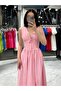 Seya Poplin Fabric Waist-Seated Midi Dress Pink - 2