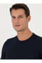 Navy Blue Slim Fit Crew Neck Knitwear T-Shirt 50267842-Vr033 - 2