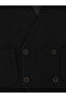 Black Slim Fit Wool Blended Striped Classic Vest 50276508 -Vr046 - 7
