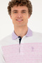 Men's Regular Fit Polo Collar Lilac T-Shirt 50287103-VR034 - 2