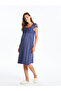Square Neck Embroidered Short Sleeve Maternity Nightgown