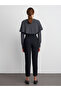 71549 High Waist Pleated Pants-Black - 2