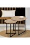 Mesen Sonoma Oak Nesting Table Set Of 2 With 2-Year