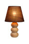 Wooden Lampshade Coffee Pattern Modern Stylish Bedroom Living Room Table Lamp - 3