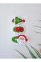 New Year Christmas Icons Handmade 3Pcs Hair Accessories / Christmas Elements Snap Hair Clips - 3