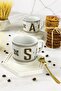 Hermoni Monogram Porcelain Letter Mug - Letter S