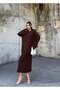 Women's Ecru Oversized Knitwear Dress with Hair Braid Detail