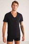 Enrico V-Neck Cotton 2-Piece Men's T-Shirt - Black - 2