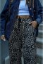 Jodie Leopard Patterned Draped Pants - 6