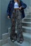 Jodie Leopard Patterned Draped Pants - 5