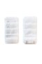 2 Pieces Agraf Bra Extension Clasp 3 Rows / 2 Hooks White Gray - 2