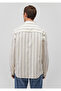 Navy Blue Striped Ecru Shirt Slim Fit / Slim Fit 0211253 -70490 - 4