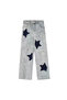 Y2K Trend Star Detail Retro Unisex Jeans/Stars Jean Pants - 2