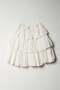 Ecru Linen Women's Skirt - Frilly - 7