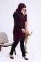 Women's Hijab Lycra Buttoned Long Mother Vest Plum - 6