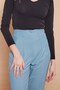 Women's High Waist Relaxed Fit Stylish Office Carrot Pants with Decorative Pockets-Mint - 4