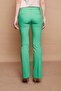 Thick Belted Pocketed Spanish Wide Leg L Stretch Fabric Fabric Trousers -B.Green - 6