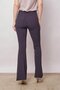 High Waist Striped Front and Back Stitched Spanish Flare Lightweight Lycra Fabric Leggings Trousers-Navy Blue Line - 8