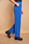 High Waist Side Pocket Hiking Knitwear Trousers - Sax - 5
