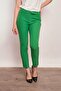 Thick Belted D Buckle Ankle Length Regular Waist Stretch Fabric Fabric Trousers-D.Green - 2