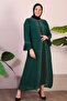 Women's Long Large Size Hijab Evening Dress Modest Emerald Green - 6