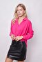 Collared, Pleated Front, Long Sleeve, Lycra-Free, Stylish Fabric Shirt-Fujya - 3