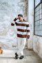 Men's Half Zipper Two Color Knitted Sweater Brown - 2