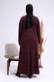 Women's Casual Large Size Hijab Leopard Long Mother Dress - 8