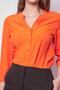 Hakim Yaka Truvakar Capri Sleeve Stylish Fabric Office Shirt-Orange - 6