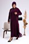 Women's Long Large Size Hijab Evening Dress Plum - 6