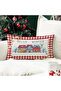 غطاء وسادة مخملي منقوش بطابع عيد الميلاد Hello Winter مقاس 35 × 55 سم - غطاء وسادة مزخرف - 2